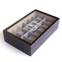 Solid Espresso 12 Slot Wood Watch Box