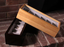 Solid Espresso Wood Watch Box - 6 Slot