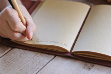 Handmade Leather Journal with Bamboo Pen