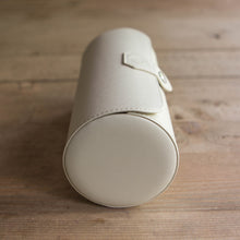 Cream Vegan Leather Travel Watch Case