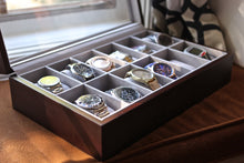 Solid Espresso 12 Slot Wood Watch Box