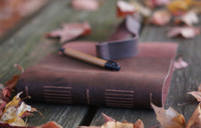 Handmade Leather Journal with Bamboo Pen