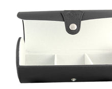 Classic Black Vegan Leather Travel Watch Case