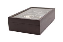 Solid Espresso 12 Slot Wood Watch Box